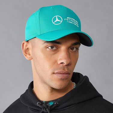 Кепка Mercedes AMG Petronas F1 з 3D логотипом команди, синій колір, універсальний розмір