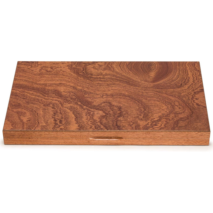 Набір для гри в шашки Yellow Mountain Imports з палісандру з дерев'яними інтарсіями, Knoll, з акриловими фішками та дерев'яними кубиками, розмір дошки 49 см