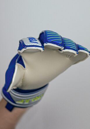 Воротарські рукавички Reusch Attrakt для дорослих, зовнішній шов, міцне покриття, універсальні для всіх типів полів, сині/сірі, розмір 9