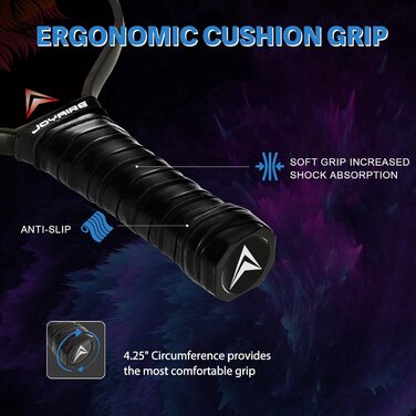 Набір для піклболу: 2 ракетки з серцевиною з волокна, 4 м'ячі та сумка. Підходить для дорослих та дітей, початківців