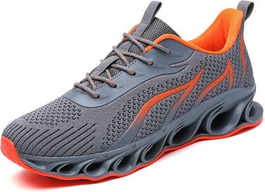 Чоловічі кросівки Wanhee для спорту та бігу, сірі та помаранчеві, 44 EU