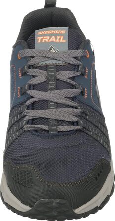 Чоловічі кросівки Skechers Escape Plan Navy Leather Mesh Orange Trim, 48.5 EU