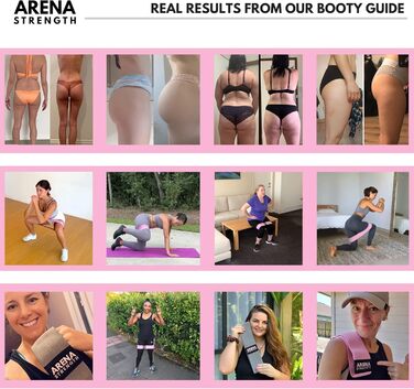 Стрічки для фітнесу Arena Strength Fabric Booty Bands для стегон та сідниць | Стрічки опору для ніг та сідниць | Збірник вправ та чохол (Легкі, Середні, Важкі)