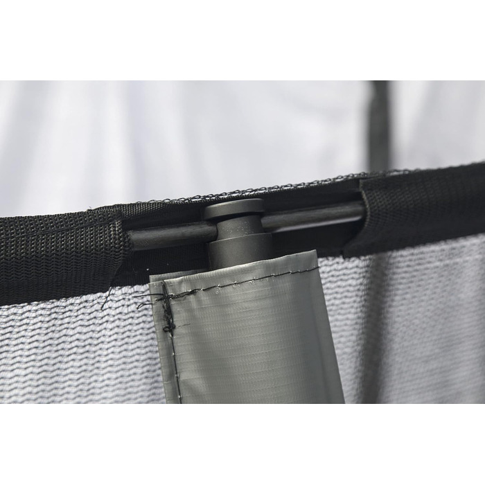 Трамплін Kettler Outdoor Jump 244 з сіткою безпеки, діаметром 244 см, для саду, стійкий до погодних умов, з захисним обідком та сходами, максимальне навантаження 100 кг (сірий)