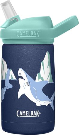 Дитяча вакуумна термобутилка CamelBak Eddy+ 350 мл з нержавіючої сталі, малюнок Полярні Акули, для води