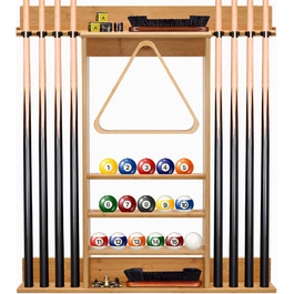 Стенд для київ (8 шт.) та м'ячів, бамбуковий, аксесуар для більярдного столу