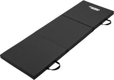 Складаний спортивний гімнастичний мат Miweba GM100 180x60x5 см, нековзкий, для фітнесу, йоги та тренувань, чорний