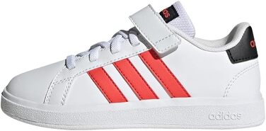 Кросівки Adidas Grand Court C для дітей (28.5 EU, білий, червоний, чорний)