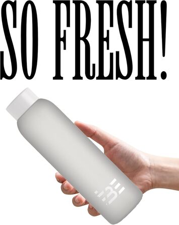 Be-Active Пляшка для води 1 л з боросилікатного матового скла, BPA-free, з мотиваційною розміткою часу
