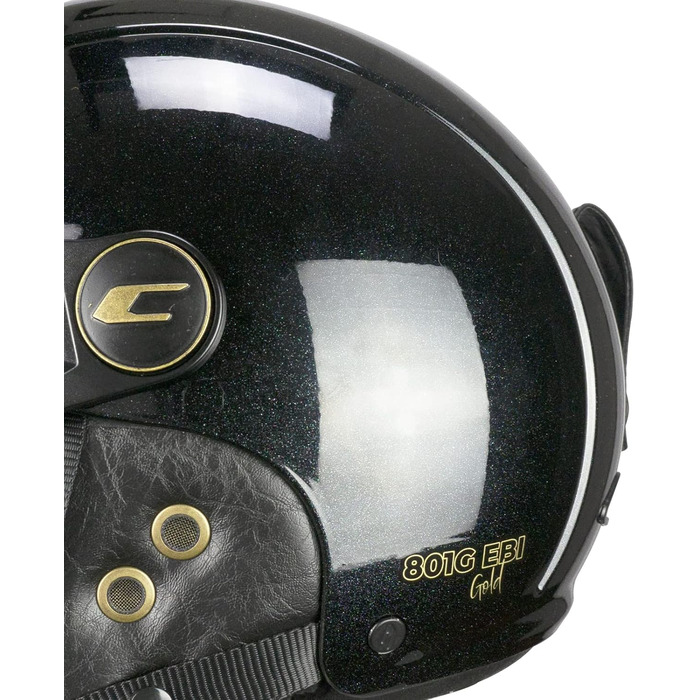 Шолом гірськолижний CGM EBI Unisex, чорний з перламутровим ефектом золото, розмір M (57-58 см)
