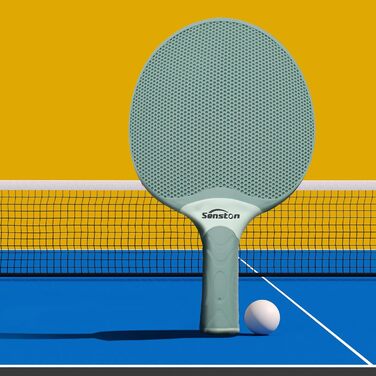 Набір для пінг-понгу Senston: професійний комплект для 2-4 гравців, гумові ракетки, для гри в приміщенні та на вулиці. Синій & Зелений