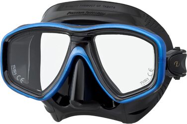 Маска для дайвінгу Tusa M-212 CEOS з прозорим силіконом, чорна/синя