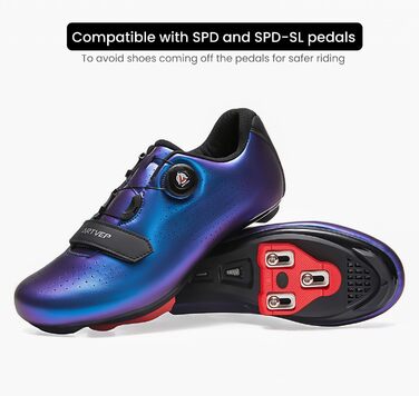 Велотуфлі для чоловіків та жінок, шосейні та MTB, сумісні з педалями Look SPD, SPD-SL, Delta Lock, Peloton, синього кольору, 47 EU