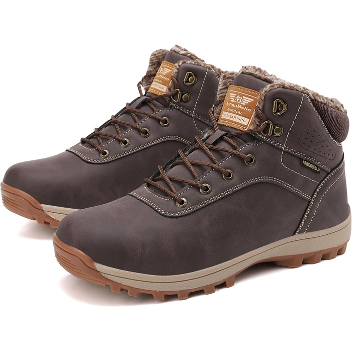Зимові черевики Arrigo Bello: утеплені, непромокаючі, антиковзні, для жінок та чоловіків, розмір 36-46, колір коричневий