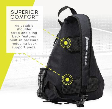 Рюкзак-сумка для піклболу Franklin Sports US Open, для екіпірування, з відділенням для ракеток, м'ячів та аксесуарів, унісекс