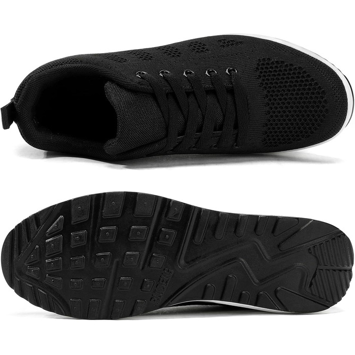 Жіночі бігові кросівки AHICO: легкі, дихаючі, для бігу та прогулянок, сітка, чорно-білі (37 EU)