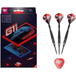 Дротики для дартсу Target Phil Taylor Gen 11 Power 9-Five, 95% вольфрам, Swiss Point, 22/24/26 г, ігровий набір
