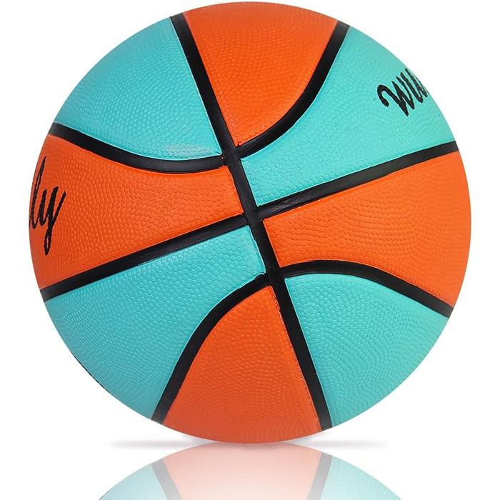 Баскетбольні м'ячі Wuzfully для дітей та дорослих, Indoor/Outdoor, 5 шт., помаранчевий, синій