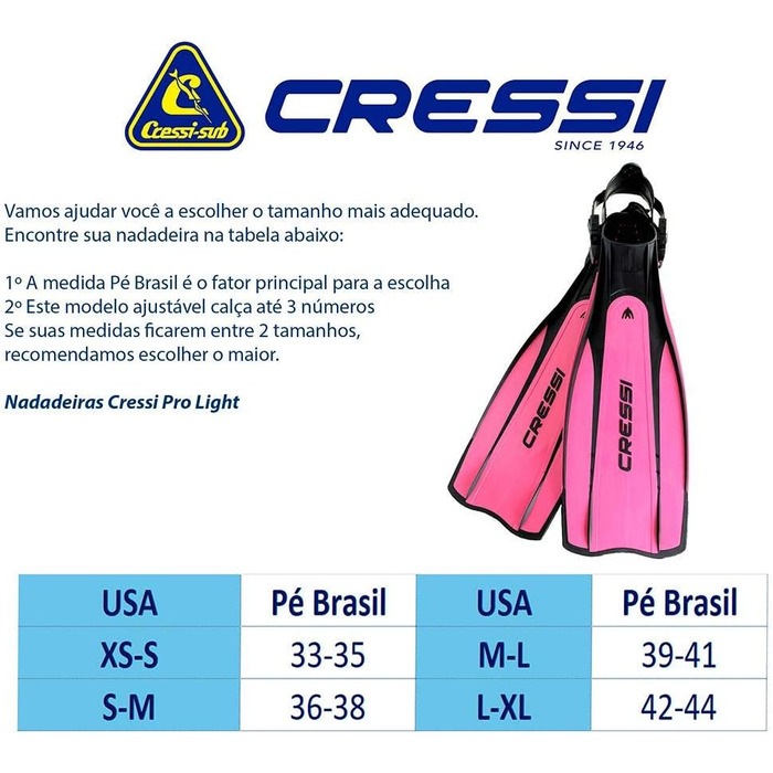 Ласти для дайвінгу Cressi Pro Light Open Heel S/M (40/41), чорні/рожеві