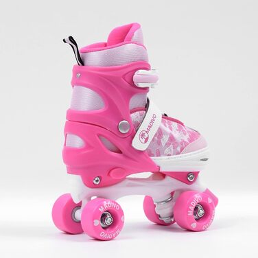 Роликові ковзани MADIVO Love Kinder для дівчаток, регульовані, 34-37 (рожеві), 30-33 | Ідеальні для дітей та підлітків