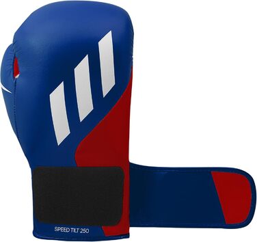 Боксерські рукавички Adidas Speed Tilt 250 - з технологією TILT, чорно-білі (10 oz, синьо-червоні)
