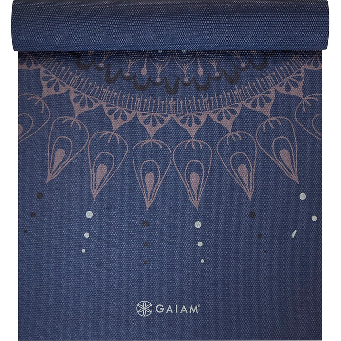Йогамат Gaiam, 6 мм, антиковзка, для йоги, пілатесу та фітнесу, 172 x 61 x 6 мм