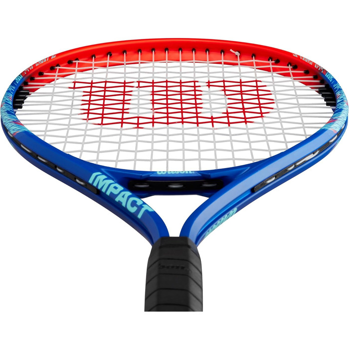Тенісна ракетка Wilson Impact для дорослих, синя/червона, розмір 4-1/4