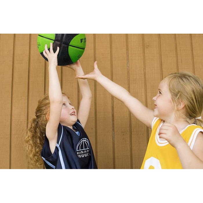 М'яч баскетбольний FAKOFIS, розмір 5/7, для вулиці та залу, тренування, підходить для дорослих та початківців (3 шт., зелений)