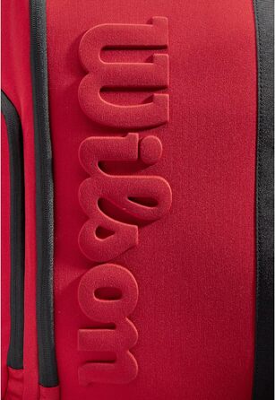 Рюкзак Wilson Super Tour Backpack Clash V2.0 для тенісних ракеток, унісекс, чорний/червоний, універсальний розмір