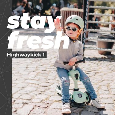 Highway Kick 1 Scoot & Ride - двосторонній беговел-каталок з сидінням (зелений)