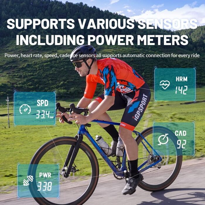 Велокомп'ютер GPS iGPSPORT BSC100S, 2,6