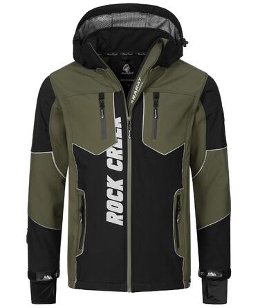 Чоловіча куртка-софтшелл Rock Creek Outdoor H-237, чорна, розмір S