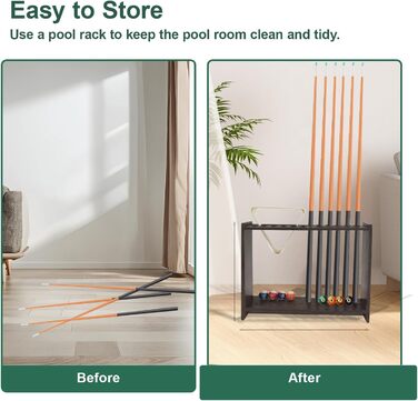 Стенд для київ для більярдних київ, куль та тримачів, дерев'яний, на 16 київ, 8 куль, 2 тримачі, для більярдного залу, клубу