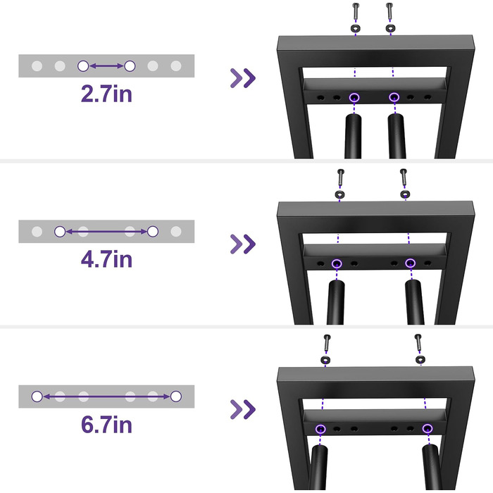 Регульована трирівнева стійка для гантелей Niffgaff з подовженим дном та бічними гачками, міцна, вантажопідйомність 204 кг, для домашньої тренажерної зали (лише стійка)