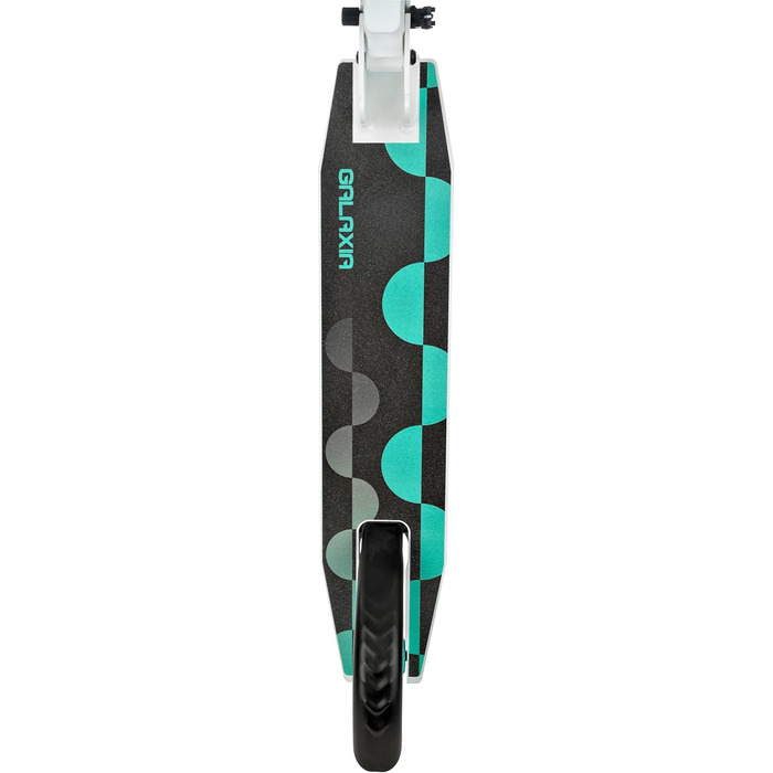 Самокат Raven Galaxia White/Mint для дорослих та дітей, складаний, 200 мм, без ручного гальма, з дзвінком і тримачем для пляшки