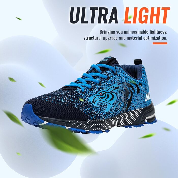 Чоловічі кросівки ASHION: спортивні, дихаючі, для бігу та повсякденного носіння (46 EU, A Blau)