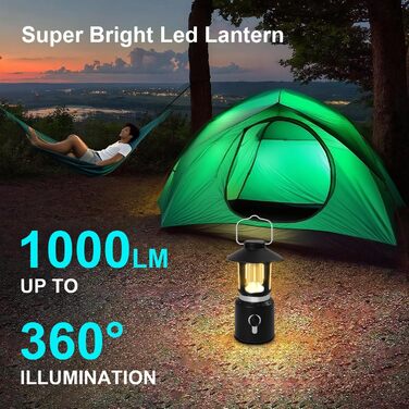 Налобний ліхтар-телескоп Campinglampe, 8000 mAh, LED, 3 кольори, регулювання яскравості, 2 джерела світла, ретро, для кемпінгу, саду, піших прогулянок, надзвичайних ситуацій