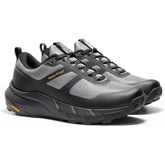 Чоловічі водонепроникні трекінгові черевики NORTIV 44 EU (Чорний, Сірий) - для туризму, хайкінгу та активного відпочинку