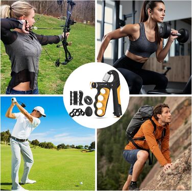 Набір для тренування Griffkraft (5 шт.): ергономічний тренажер зап'ястя, тренажер сили рук та пальців. Для спортсменів та реабілітації рук