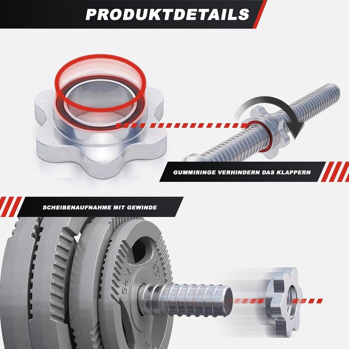 Набір гантелей GORILLA SPORTS 35 кг з SZ-грифом 120 см, чавунні диски 2x1,25 кг, 2x2,5 кг, 4x5 кг, діаметр 30 мм, рифлений хват, 2 замки-зірки