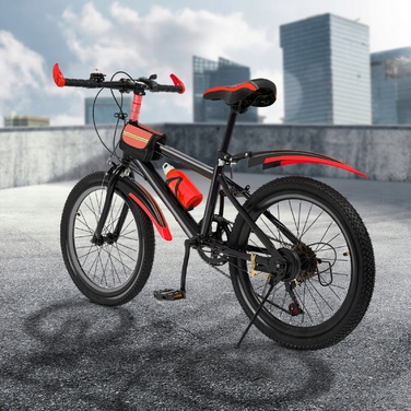 Дитячий гірський велосипед 20 дюймів, 7 швидкостей, навантаження до 85 кг, червоний