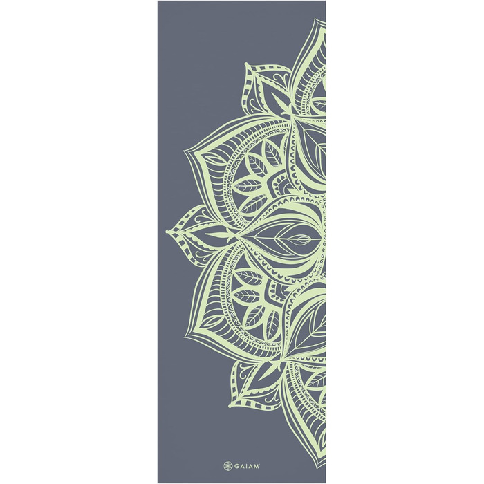 Йога мат Gaiam Premium 5 мм – антиковзка тренувальна килимок для йоги, пілатесу та фітнесу (172,7 x 61 x 5 мм), колір Cool Mint Point