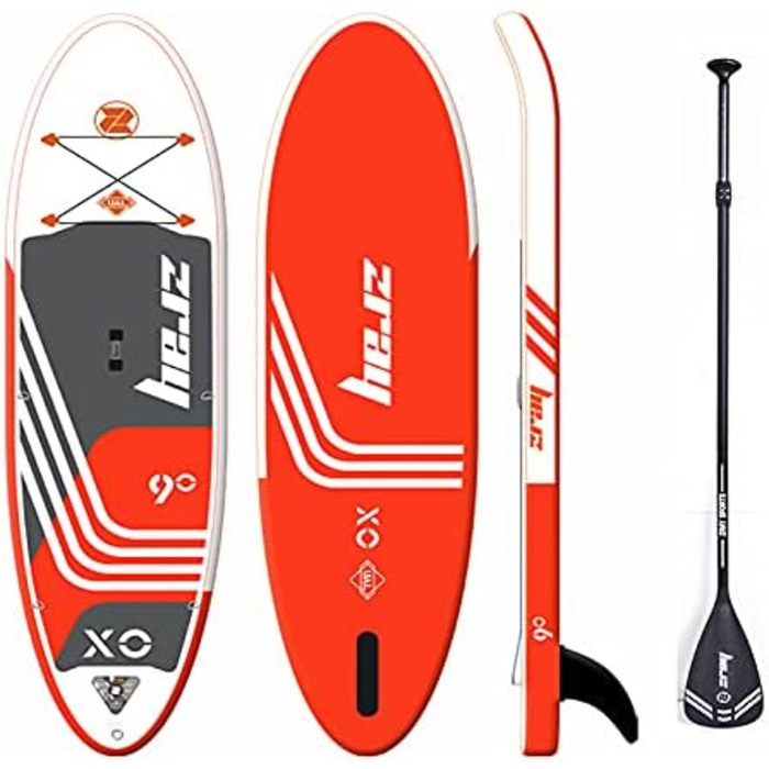 Надувний SUP дошка ZRAY SUP X0 Stand Up Paddle Board Комплект оранжевого кольору, 275x76x13 см, для 1 особи. В комплекті: весло, сумка, насос. Ідеально для дітей та початківців.