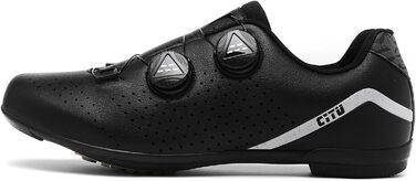 Велосипедні шкарпетки для їзди по дорозі та MTB, дихаючі, без шнурів, з ротаційним шнурувальним механізмом, білі (38 EU, чорний)