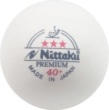 NITTAKU 3-зіркові преміум м'ячі для настільного тенісу 40+ 12 шт.