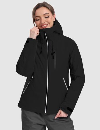 GEYSE Daen: Водонепроникна зимова куртка, сноуборд, снігова куртка, ізольована, з капюшоном, кольори: фіолетовий, помаранчево-фіолетовий (S, чорний)