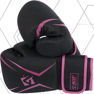 Боксерські рукавиці AQF для боксу, кікбоксингу, ММА – 12 oz рожеві