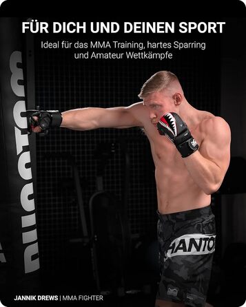 Рукавички боксерські Phantom MMA Apex | Професійні рукавички для спарингу, бою, боксу, фріфайту Fight Squad - Чорні L-XL