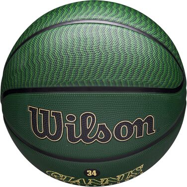 Баскетбольний м'яч Wilson NBA Player Icon для вулиці, розмір 7 (29,5'') та міні, Milwaukee Bucks