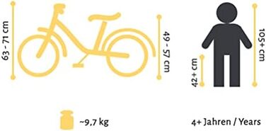 Дитяче велосипед BIKESTAR 14 дюймів для хлопчиків та дівчаток від 4 років | Класичний дизайн | Рожево-білий | Без ризику тестування